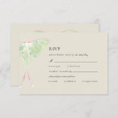 Cartons Réponse Aquarelle Luna Moth Mariage (Devant / Derrière)