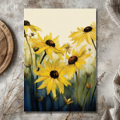 Cartons Réponse Aquarelle marguerites jaunes | Mariage Fleur de ma