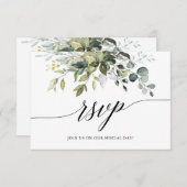 Cartons Réponse Aquarelle Mariage de calligraphie (Devant / Derrière)