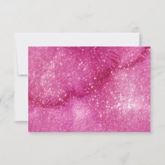 Cartons Réponse Aquarelle Mariage fleur sauvage Fuchsia ID954 (Dos)