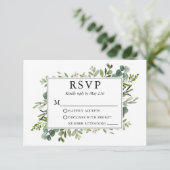 Cartons Réponse Aquarelle mariage Verdure botanique (Debout devant)