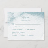 Cartons Réponse Aquarelle marine Sea Shell Mariage Meice Choice (Devant)