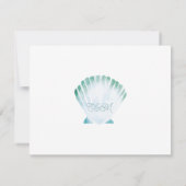 Cartons Réponse Aquarelle marine Sea Shell Mariage Meice Choice (Dos)