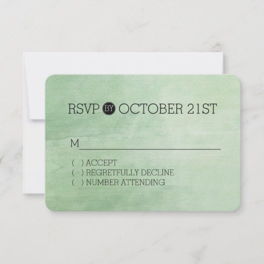 Cartons Réponse Aquarelle Mint Breeze (Devant)