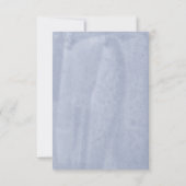 Cartons Réponse Aquarelle moderne minimaliste Baptême bleu manuscr (Dos)