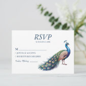 Cartons Réponse Aquarelle moderne tendance Peacock (Debout devant)