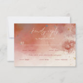 Cartons Réponse Aquarelle moderne Terracotta Boho Repas Choix (Devant)