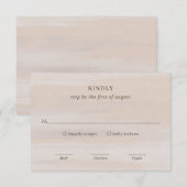 Cartons Réponse Aquarelle Neutre Moderne Mariage élégant (Devant / Derrière)