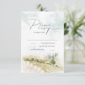 Cartons Réponse Aquarelle Paysage Mariage Sage Green ID786 (Debout devant)