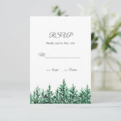 Cartons Réponse Aquarelle Pine Arbres (Debout devant)