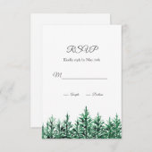 Cartons Réponse Aquarelle Pine Arbres (Devant / Derrière)