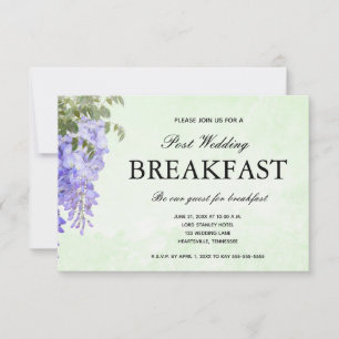 Cartons Réponse Aquarelle Purple Wisteria Mariage petit déjeuner R
