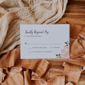 Cartons Réponse Aquarelle rose Floral Mariage élégant