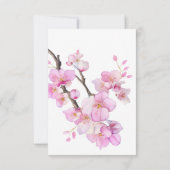 Cartons Réponse Aquarelle rose florale cerisiers fleurs calligraph (Dos)