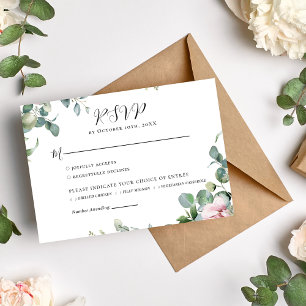 Cartons Réponse Aquarelle rose Mariage