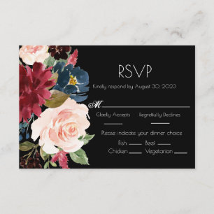 Cartons Réponse Aquarelle rose pâle Mariage élégant