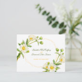 Cartons Réponse Aquarelle rose rocher blanc vert mariage botanique (Debout devant)