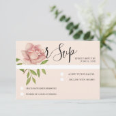 Cartons Réponse Aquarelle rose Rose peinte à la main (Debout devant)