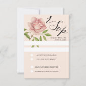 Cartons Réponse Aquarelle rose Rose peinte à la main (Devant)