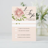 Cartons Réponse Aquarelle rose Rose peinte à la main (Debout devant)