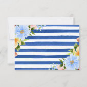 Cartons Réponse Aquarelle Rouge Jaune Bleu Mariage (Dos)