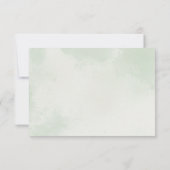 Cartons Réponse Aquarelle Rouille Orange Sage Vert Floral Mariage (Dos)