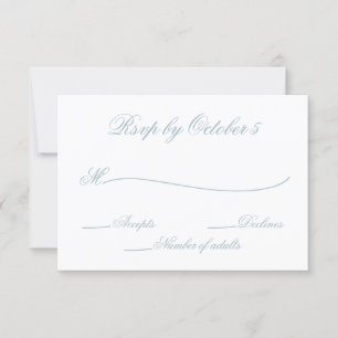 Cartons Réponse Aquarelle rustique Dusty Bleu Nature Mariage
