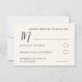 Cartons Réponse Aquarelle rustique Fleur sauvage & Mariage beige (Dos)