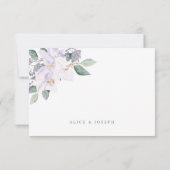 Cartons Réponse Aquarelle simple et élégante Orchidées et verdure (Dos)