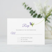 Cartons Réponse Aquarelle simple violet de fleurs vert Feuilles RS (Debout devant)