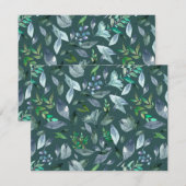Cartons Réponse Aquarelle tombée feuilles 5 (Devant / Derrière)
