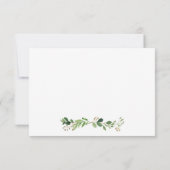 Cartons Réponse Aquarelle Verdure Eucalyptus Gold Frame Mariage (Dos)