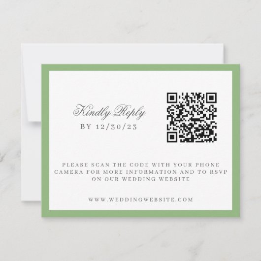 Cartons Réponse Aquarelle Vert et Blanc Hydrangea Crest (Devant)