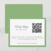 Cartons Réponse Aquarelle Vert et Blanc Hydrangea Crest (Devant / Derrière)