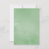 Cartons Réponse Aquarelle verte Bat mitzvah géométrique (Dos)