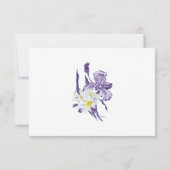 Cartons Réponse Aquarelle violet Iris blanc marais Aquarelle Repas (Dos)