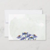 Cartons Réponse Aquarelle violet marguerite Sage vert Mariage rust (Dos)