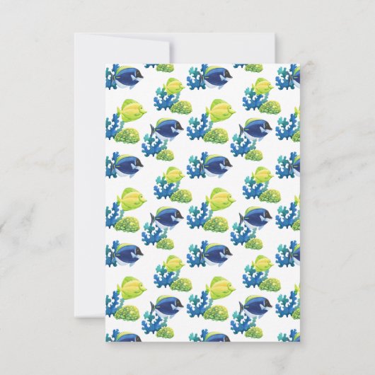 Cartons Réponse Aquarium coloré Choix alimentaires (Dos)