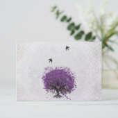 Cartons Réponse Arbre à aubergines à feuilles en cœur Oiseaux vint (Debout devant)