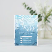 Cartons Réponse Arbre blanc Franges Aquarelle bleue (Debout devant)