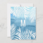 Cartons Réponse Arbre blanc Franges Aquarelle bleue (Dos)