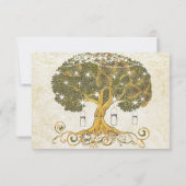 Cartons Réponse Arbre de chêne Distressed Damas Élégance métalliqu (Dos)