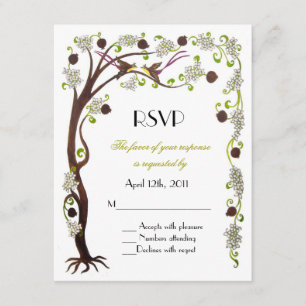 Cartons Réponse arbre de la vie RSVP, vertical