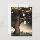 Cartons Réponse Arbre de nuit rustique avec lumières et pots de ré (Dos)