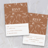 Cartons Réponse Arbre Mariage de croquis Fleur sauvage orange brûl