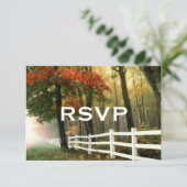 Cartons Réponse Arbres d'automne Feuilles d'automne Clôture Mariag (Debout devant)