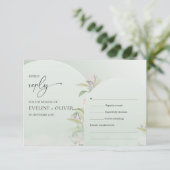 Cartons Réponse Arc boho moderne roux vert poussiéreux eucalyptus  (Debout devant)