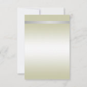 Cartons Réponse Arc d'argent Glamour & Ruban (Dos)