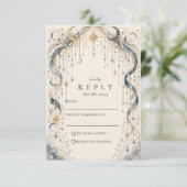Cartons Réponse Arc de mariage céleste élégant (Debout devant)