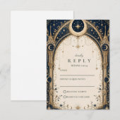 Cartons Réponse Arc de mariage céleste enchanteur (Devant / Derrière)